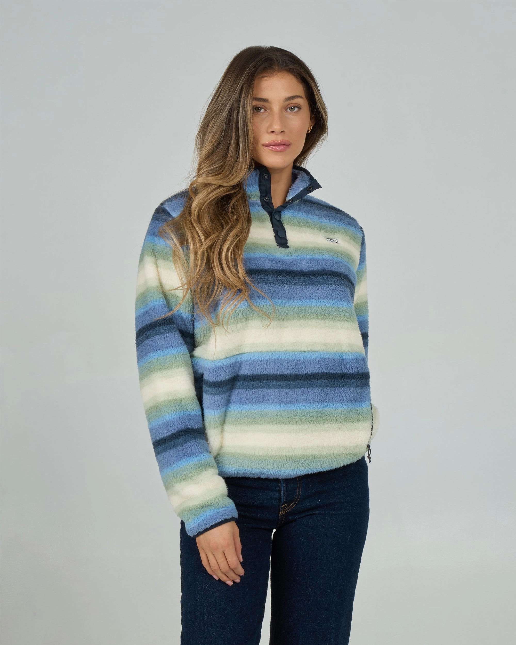 Calm Seas Pullover - Blue Horizon Reinforced Zipper Guard