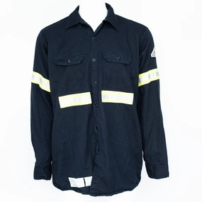 Matte Look Used Flame Resistant Hi-Visibility Shirt - Long Sleeve
