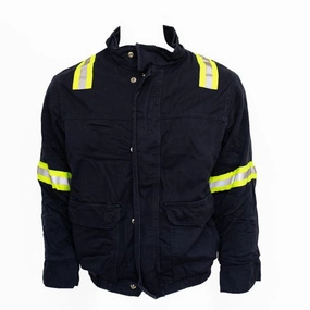 Convertible Style Slip Resistant Grip Used Flame Resistant Hi-Visibility Work Coat - Insulated
