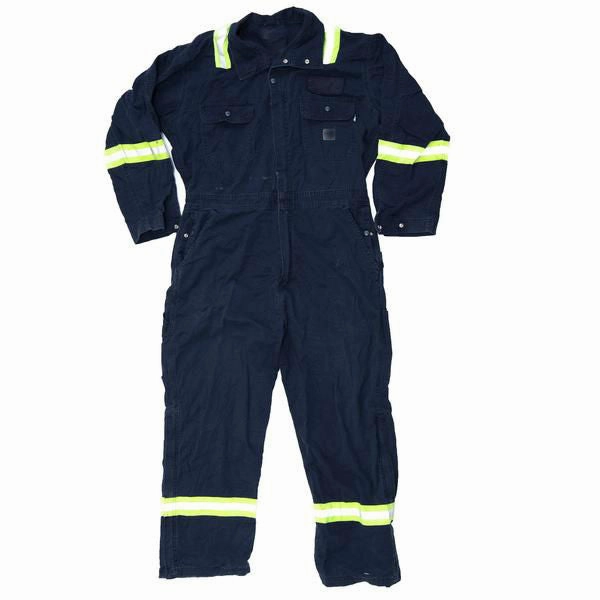 Used Hi-Visibility Flame Resistant Coverall Anti Slip Shoulder Pads AbrasionResistant