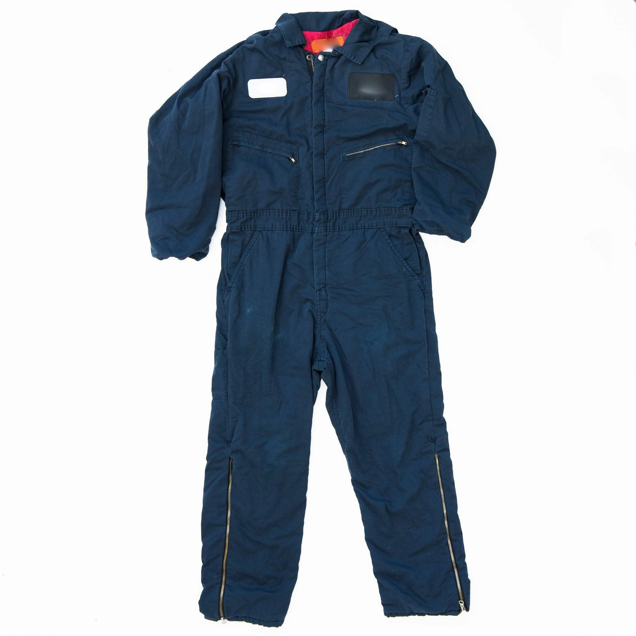 Used Standard Insulated Work Coverall Non Irritating Edging Stitched Look
