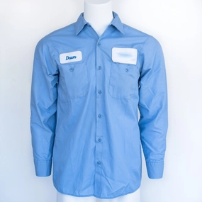 Used Standard Solid Color Work Shirt - Long Sleeve Quality Material Odorless Binding Tape