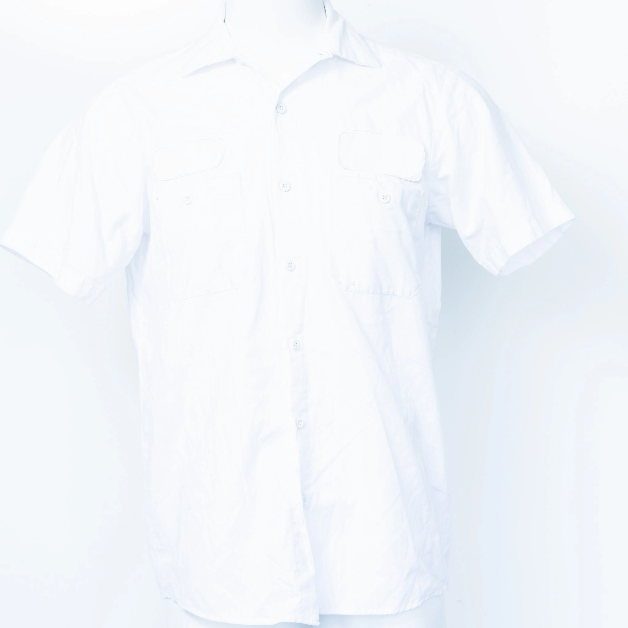 Durable Quality Seamless Shoulder Construction Used Standard Solid Color Work Shirt - Short Sleeve