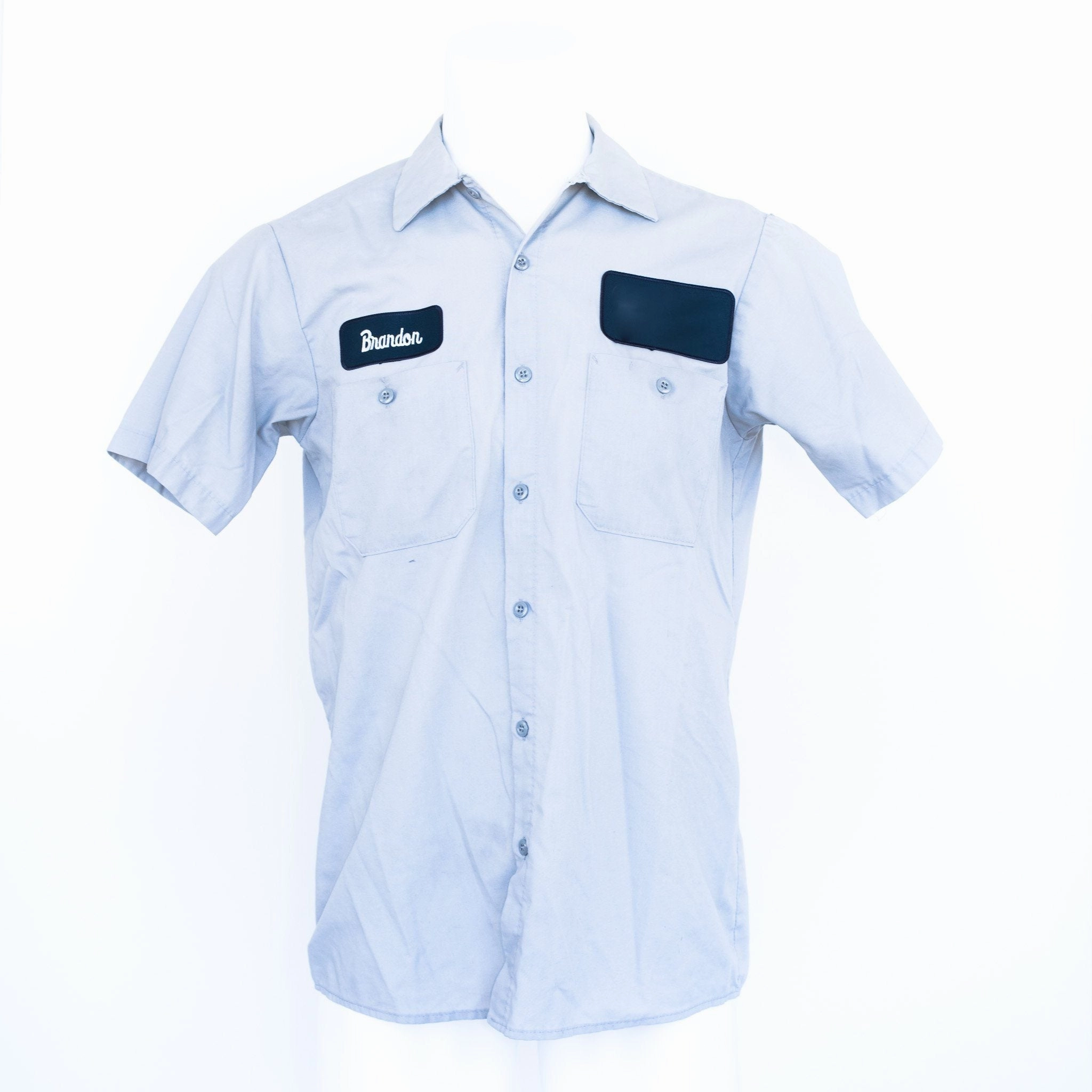 Used Standard Solid Color Work Shirt - Short Sleeve Everyday Layer Reinforced Hems