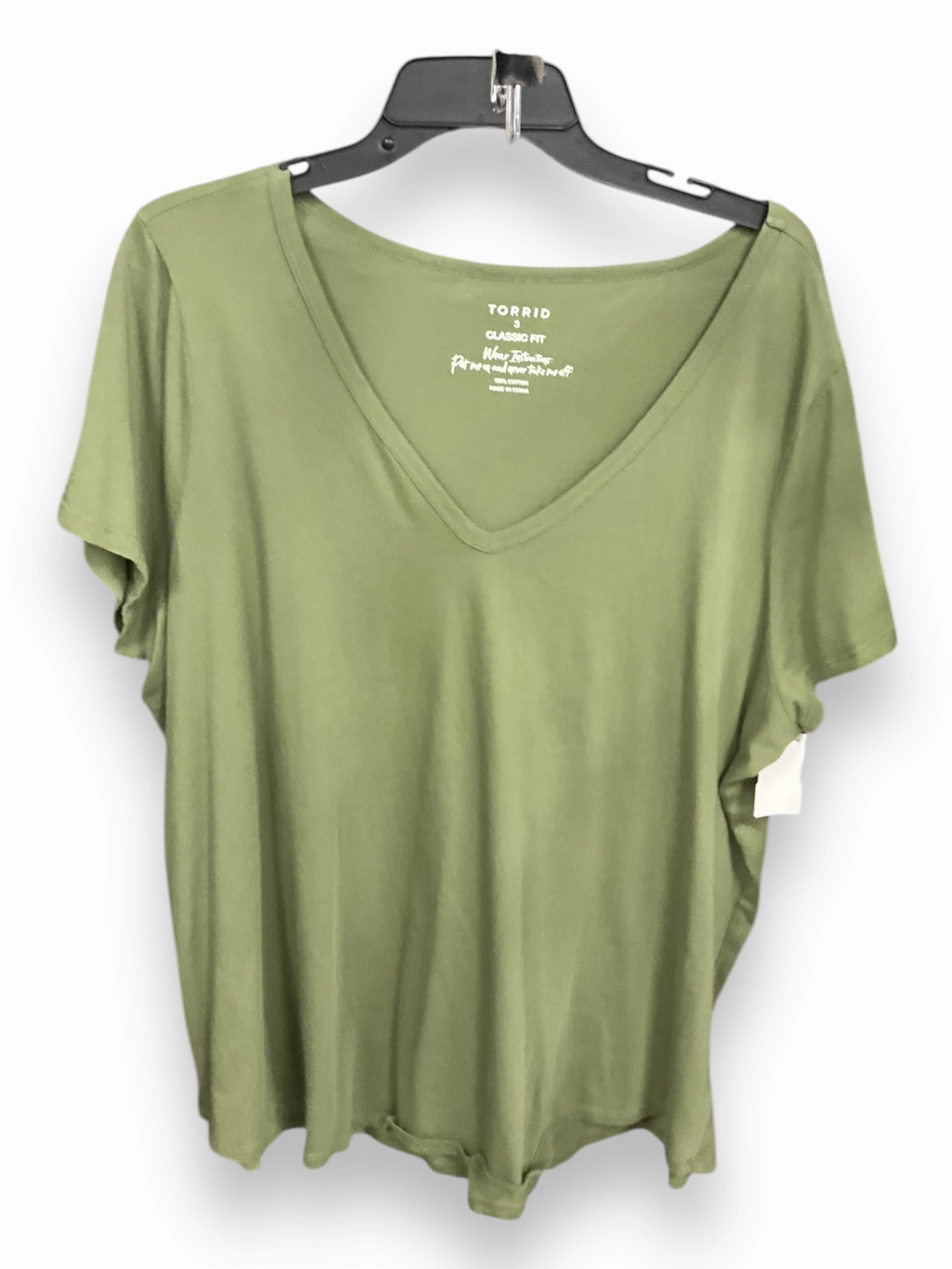 Top Short Sleeve By Torrid In Green, Size: 3x Breathable fabric Epic Core