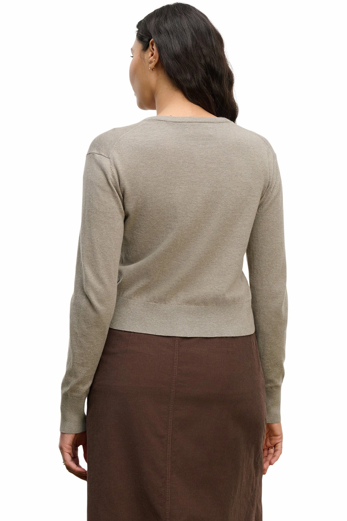 Velvet Violette Cardigan in Slate Soft touch layer