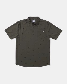 Mayday Perf Ss Tech Polo - Olive Comfy Design