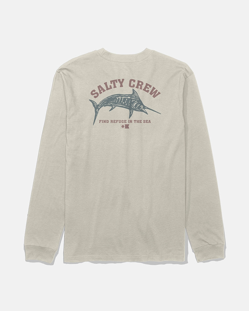 Bill Fishing Ls Tee - Moonbeam Non Restrictive Fit Outdoor Trend Look