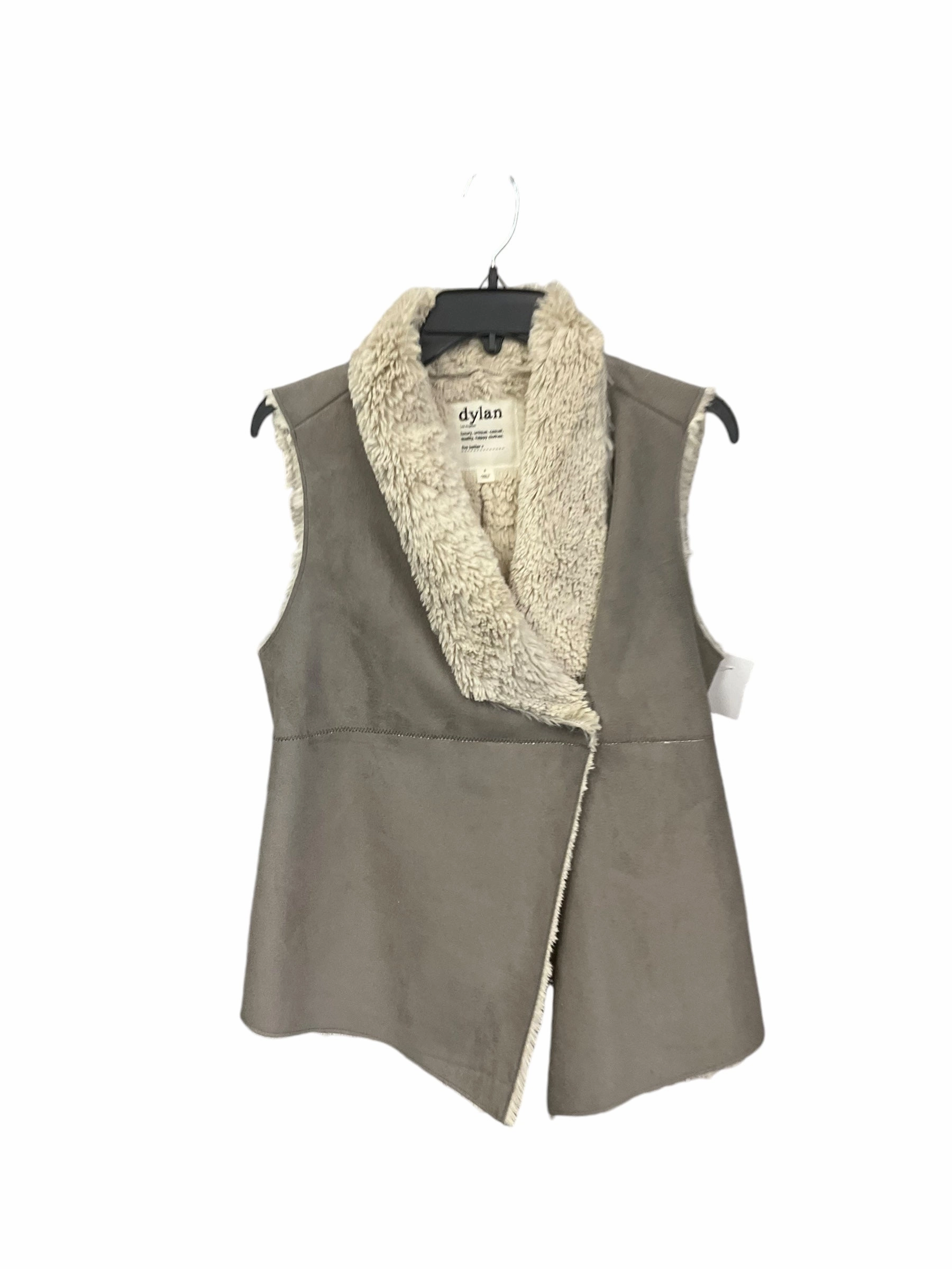 Shine Fit Relaxation Wear Vest Faux Fur & Sherpa By Dylan In Grey, Size: S