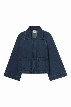 Abrasion Resistant Surface Frame Denim Swing Jacket in Hex