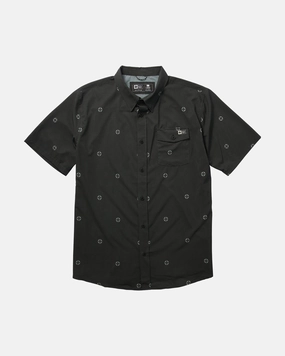 Tailored Cut Sailfin Ss Perf Woven - Black