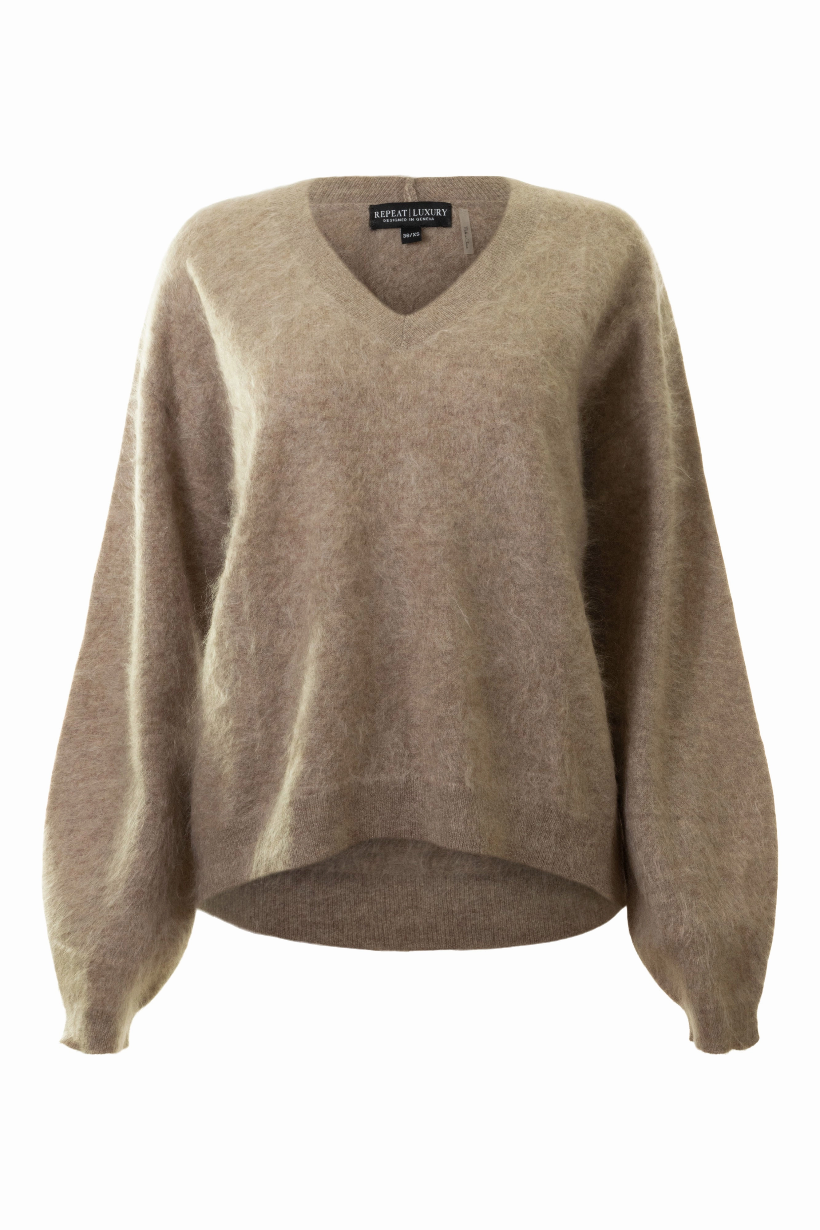 Fashionable Wear Repeat Cashmere Brushed Cashmere Pullover in Desert