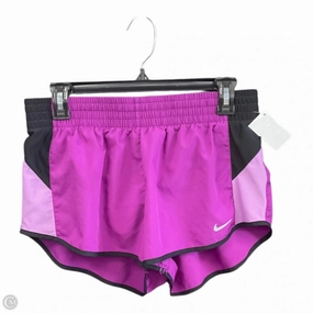 SmoothInnerLining Athletic Shorts By Nike Apparel In Black & Purple, Size: M
