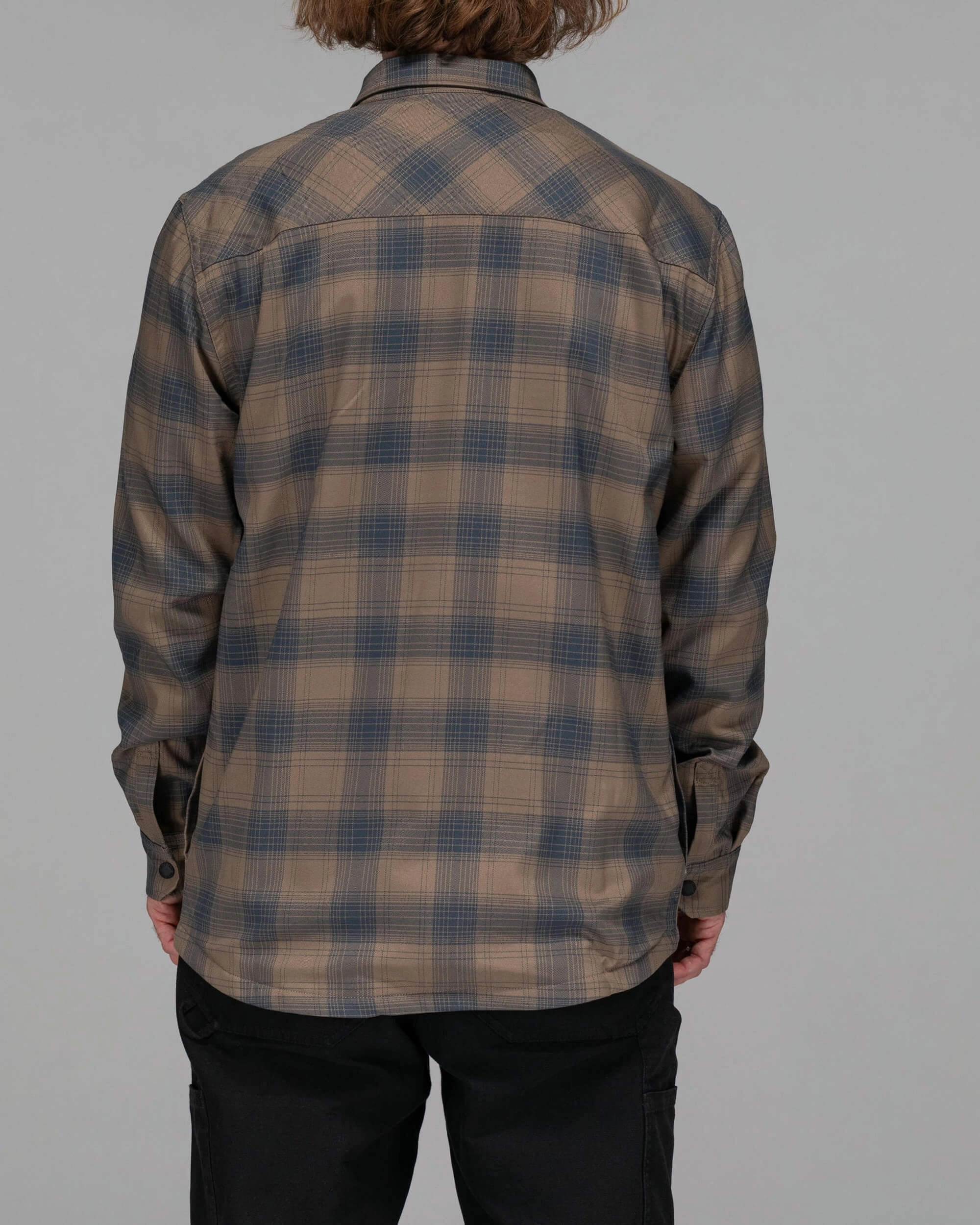 Quick Dry Fabric Technology Fathom Ls Tech Shacket - Pewter