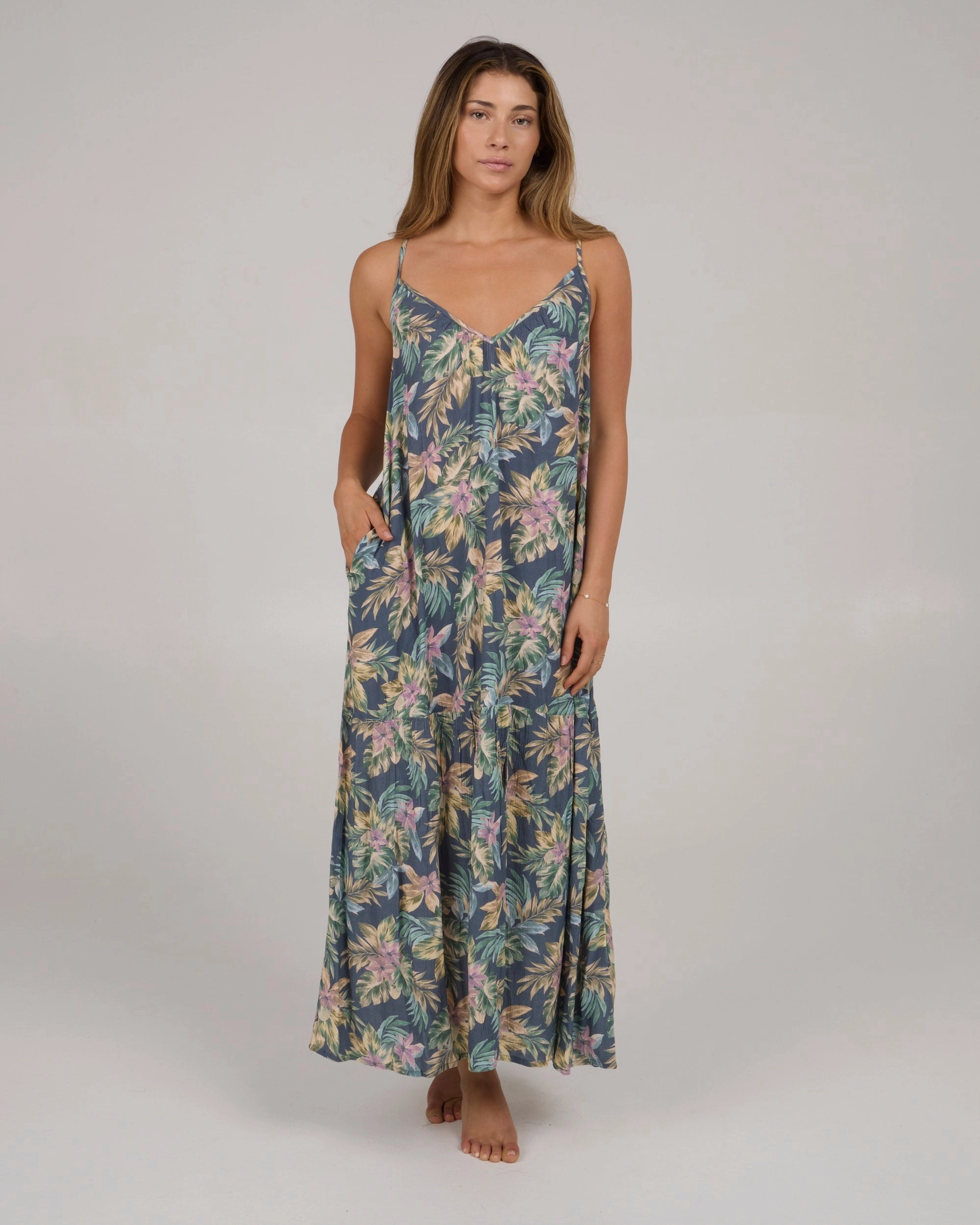 Cute Glow Lightweight Feel Baja Maxi Dress - Bluestone