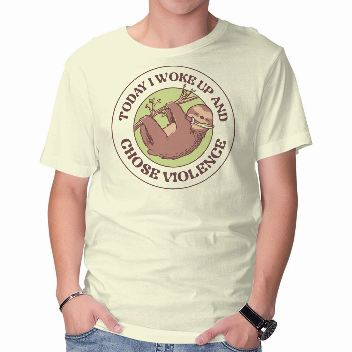 Woke Up And Chose Violence Modern Fit Light and Fresh