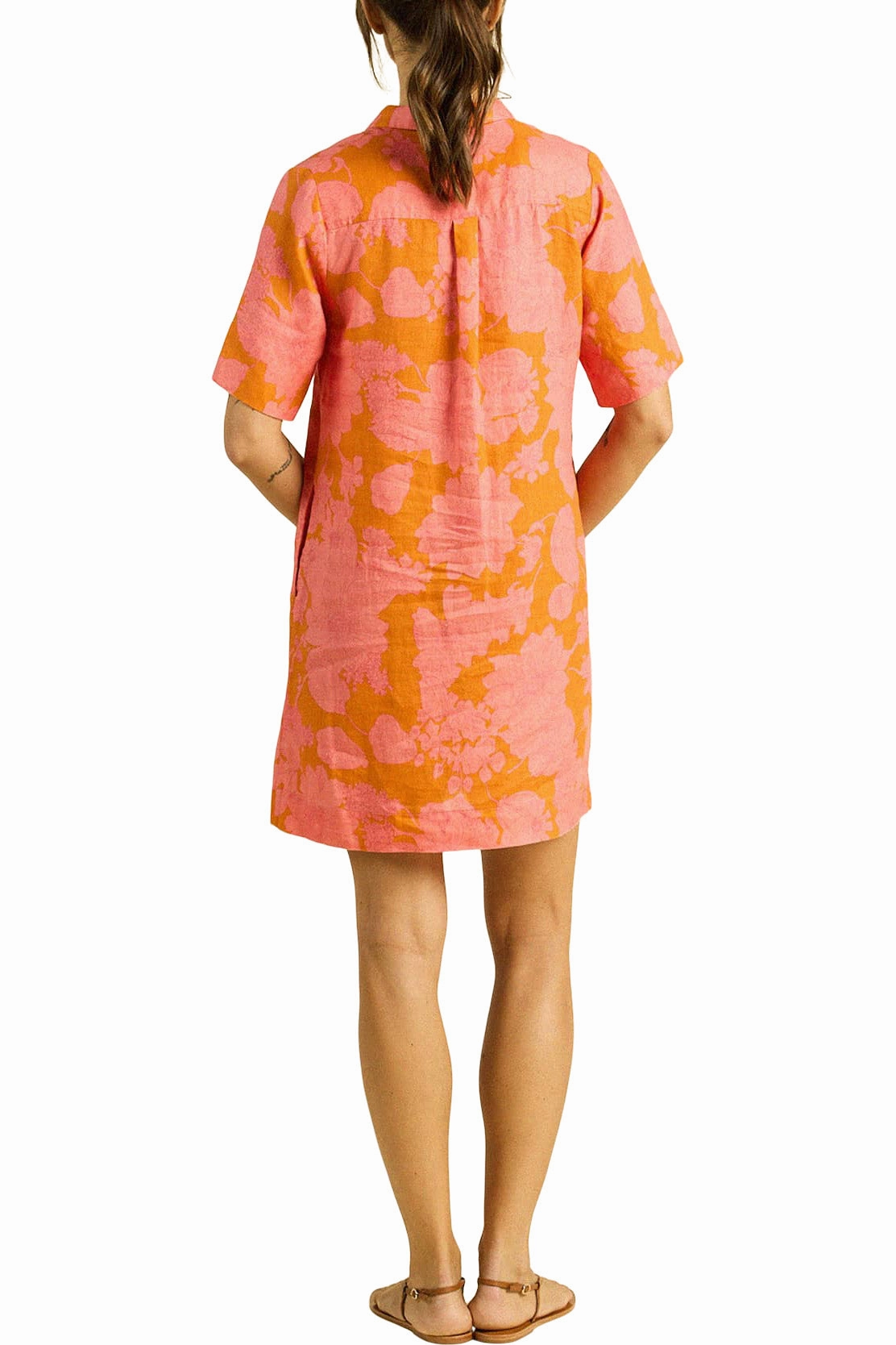 Trovata Birds of Paradis Dana Dress in Amberglow Refined Finish Holiday Wear