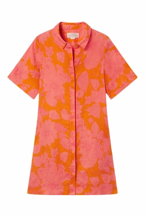 Skin Glow Trovata Birds of Paradis Dana Dress in Amberglow