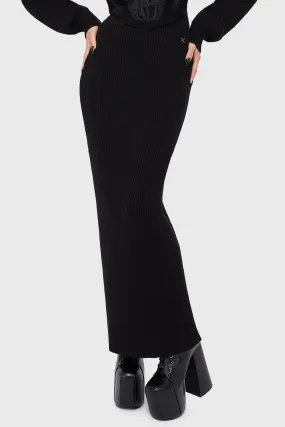 MoistureWicking Material Belinda's Woe Maxi Skirt [Black]