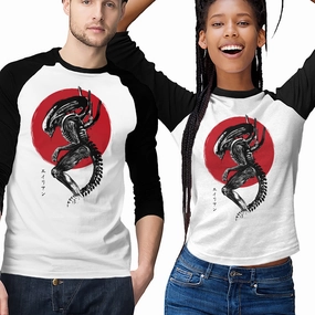 Sleek Stretch Linen blend Xenomorph Sumi-e