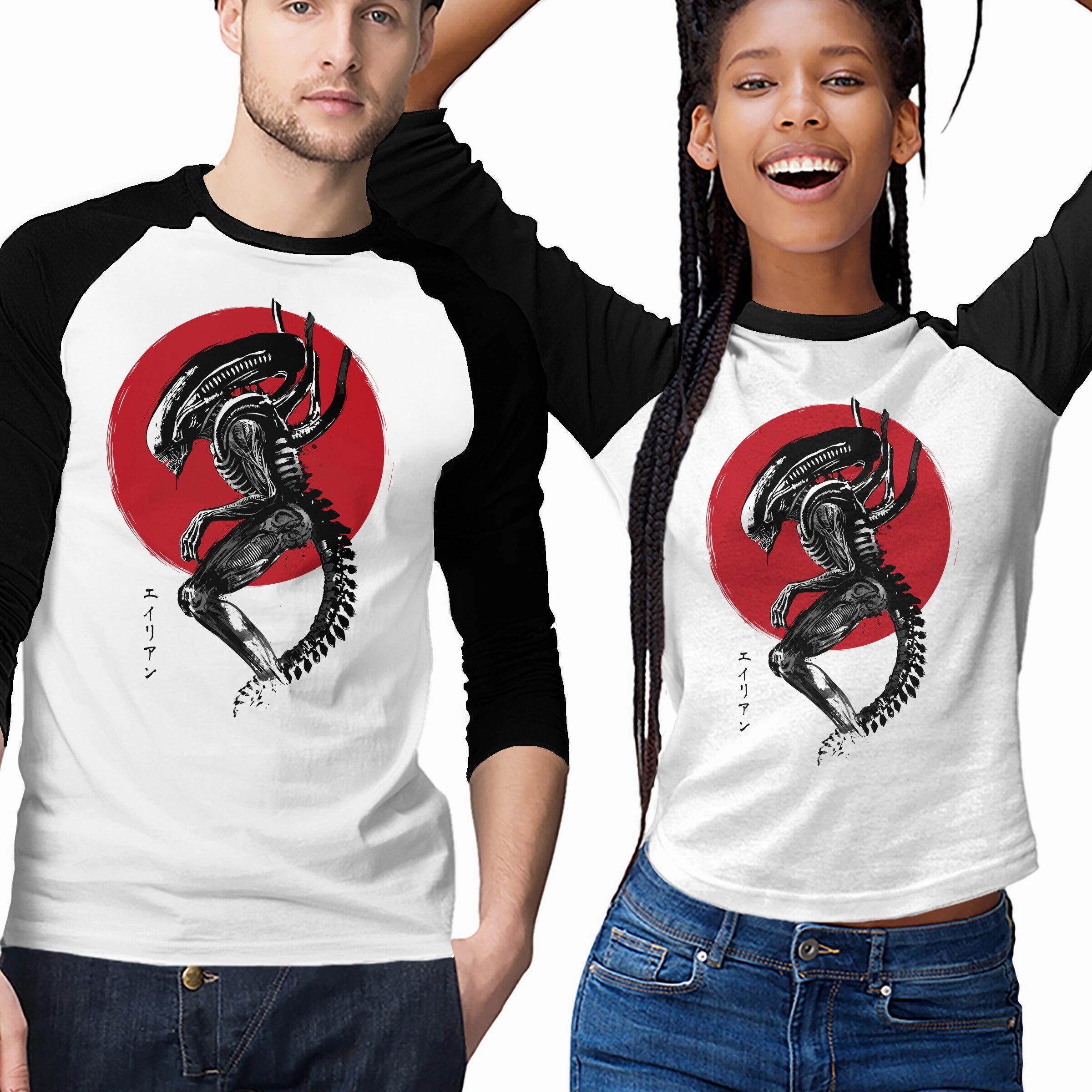 Sleek Stretch Linen blend Xenomorph Sumi-e