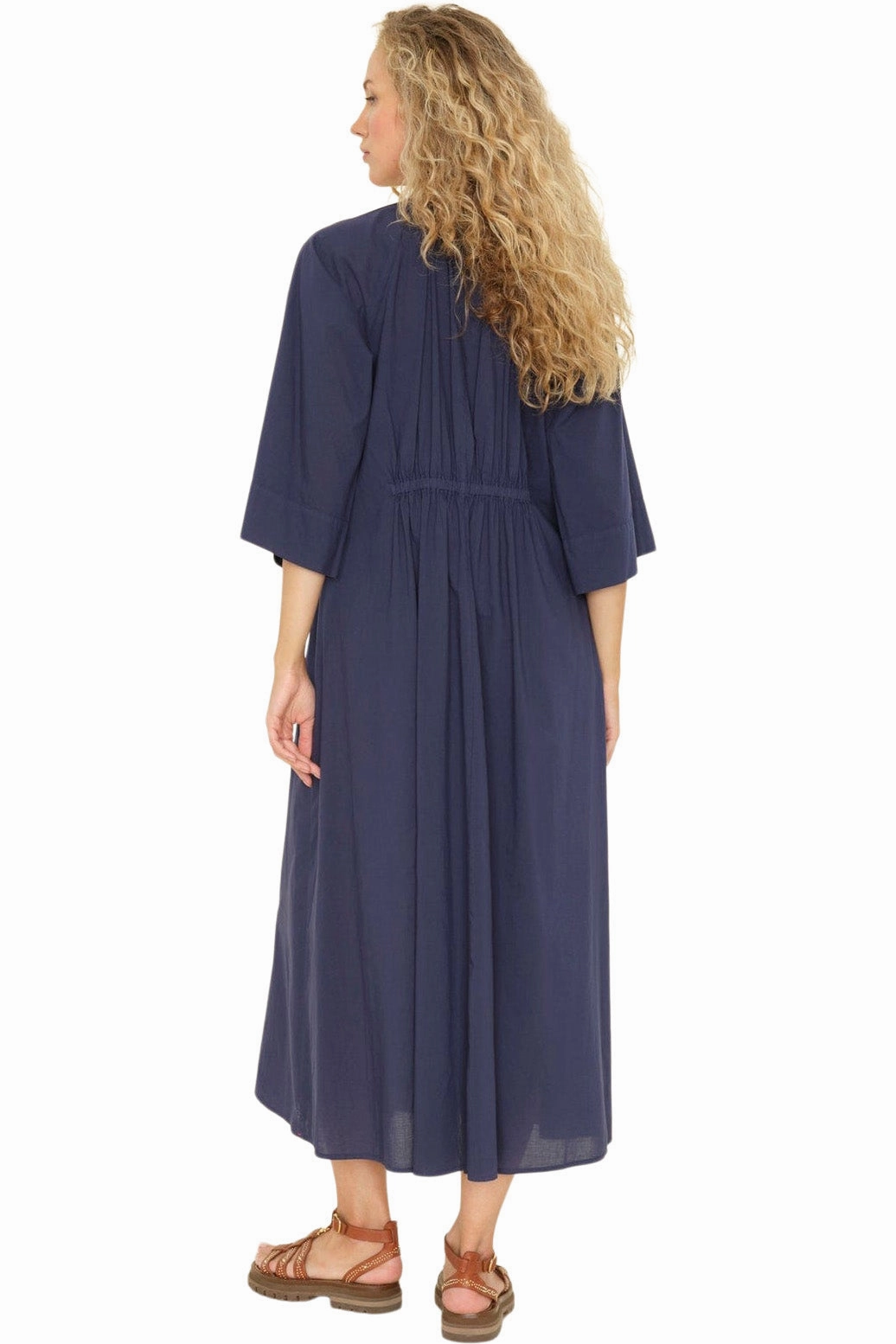 Xirena Angela Dress in Navy Minimalist fit-and-flare