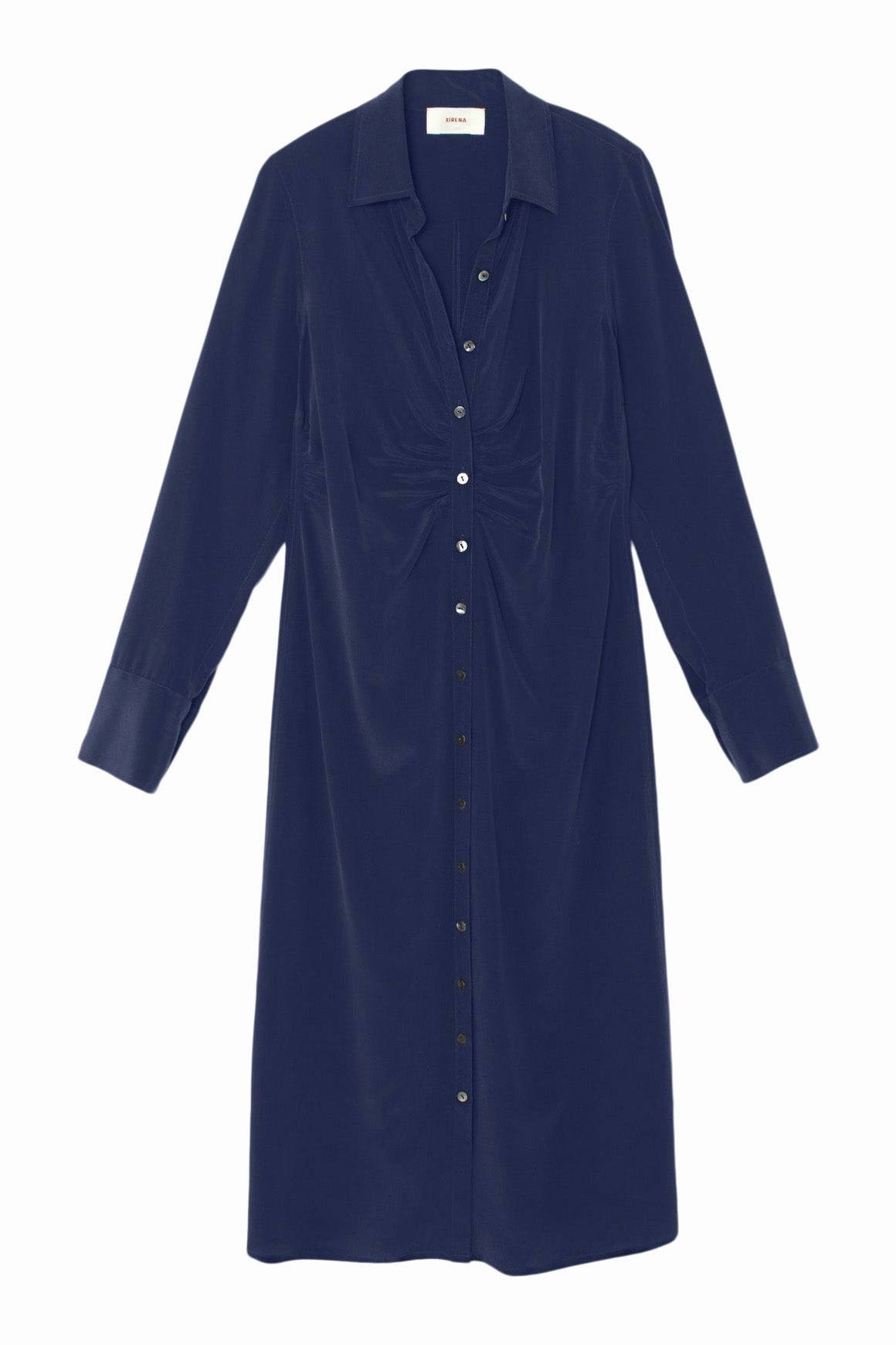 Subtle Comfort Abstract Pattern Xirena Banks Dress in Navy