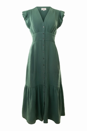 Xirena Davana Dress in Dusty Sage Texture Flow