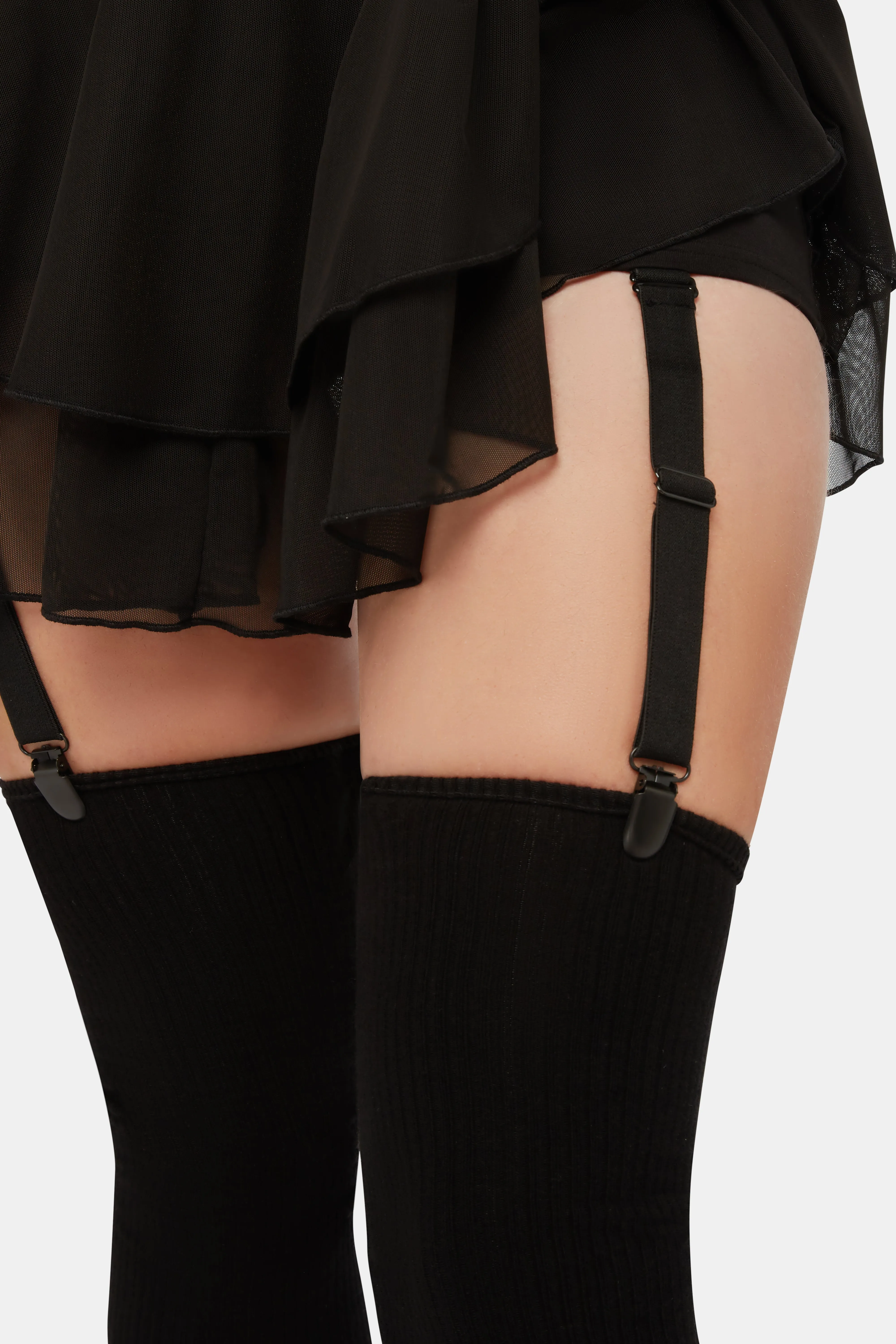 Printed T-shirt Yarn Dyed Pattern Cloth Yasumi Mesh Skirt