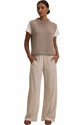 Sleek Performance Fit Velvet Paola Cotton Cashmere Sweater in Mink