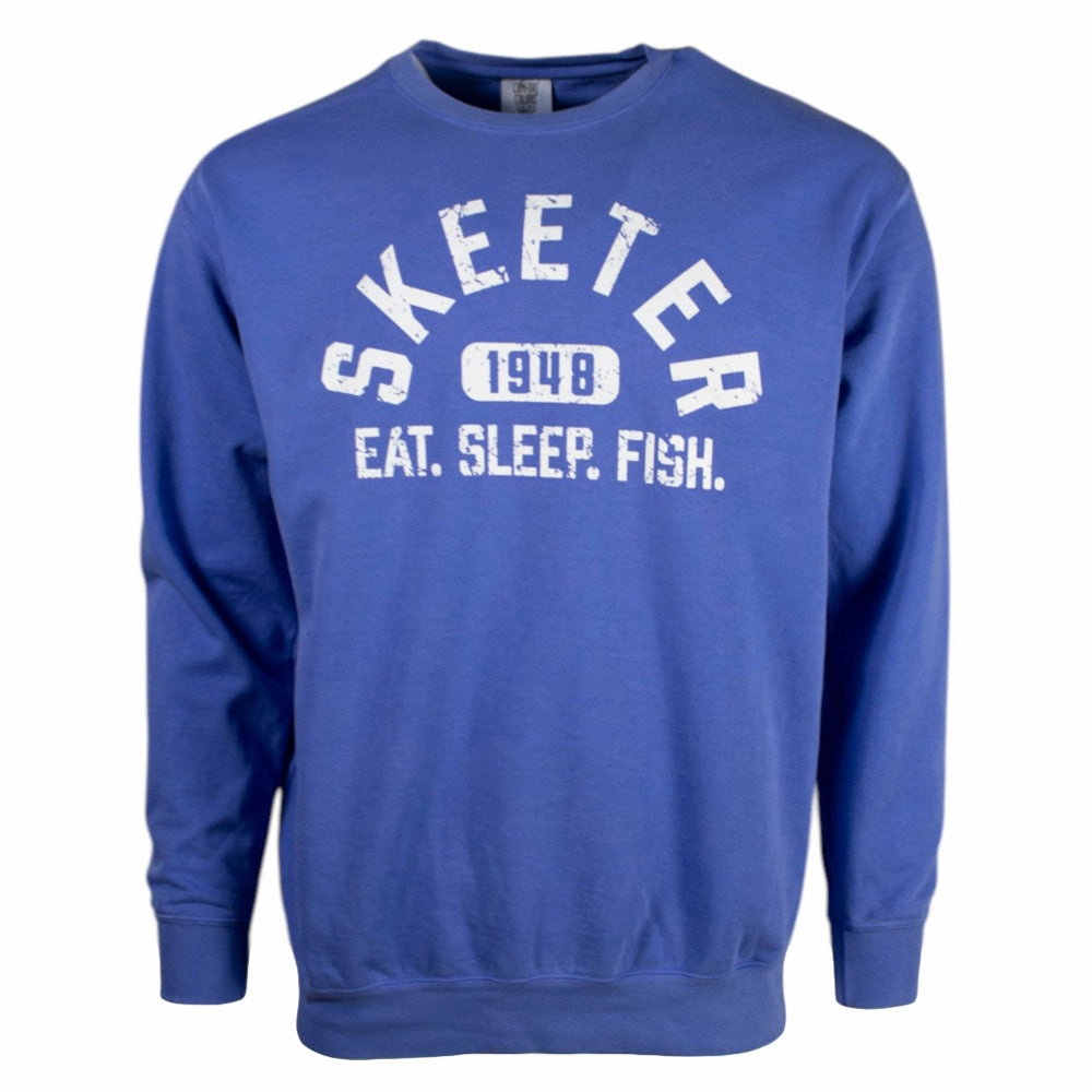 V-neck style Classic Comfort Skeeter Flo Blue Comfort Colors Crewneck